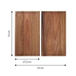 Akazien-Abdeckplatte & Schneidebrett 2 Stück