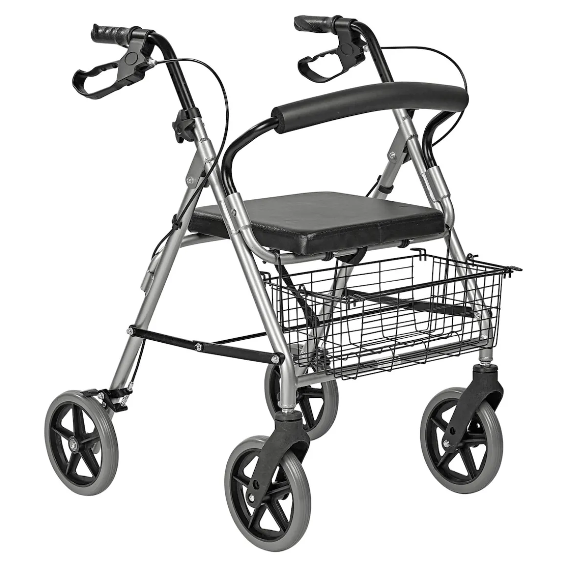 Alu Rollator "Klassik", mit Korb, höhenverstellbar