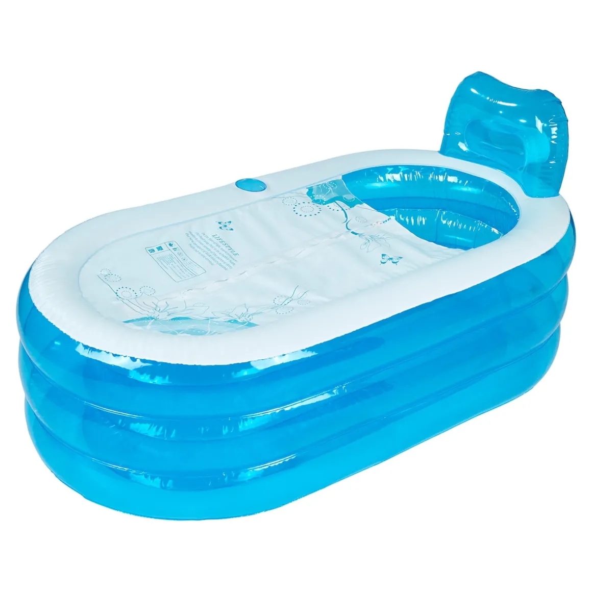 Aufblasbare Badewanne blau