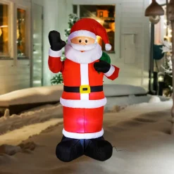 Aufblasbarer Weihnachtsmann mit beweglichem Arm, 180 cm