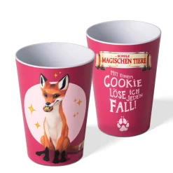 AWAVE Die Schule der Magischen Tiere Trinkbecher 250 ml rPET Set 4-teilig, mit Eichstrich