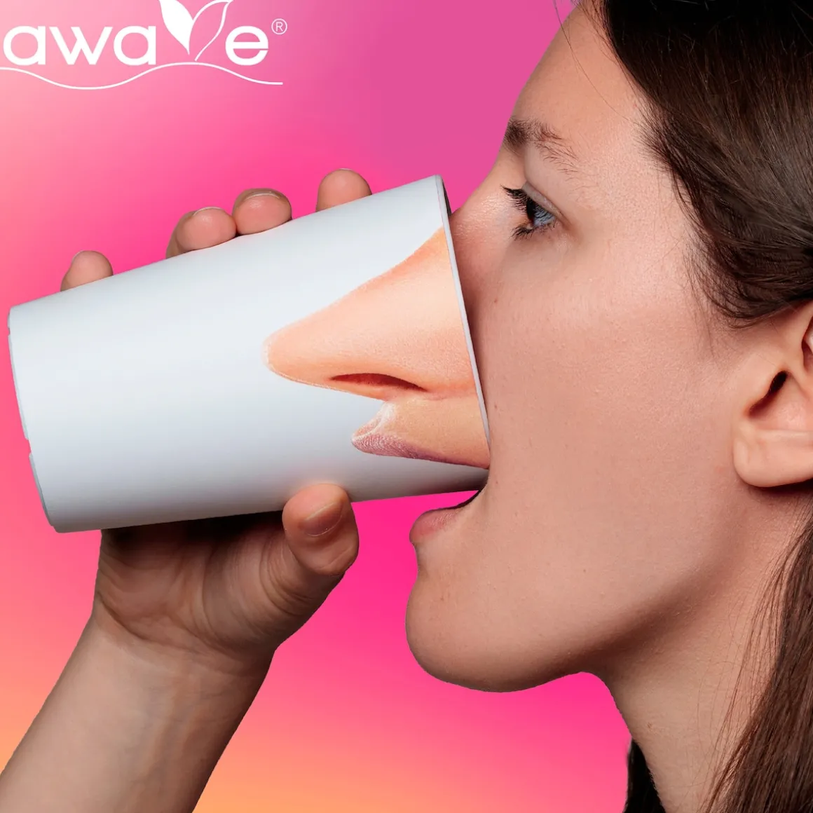 AWAVE Trinkbecher 400 ml rPET Set 4-teilig, mit Eichstrich