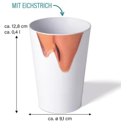 AWAVE Trinkbecher 400 ml rPET Set 4-teilig, mit Eichstrich