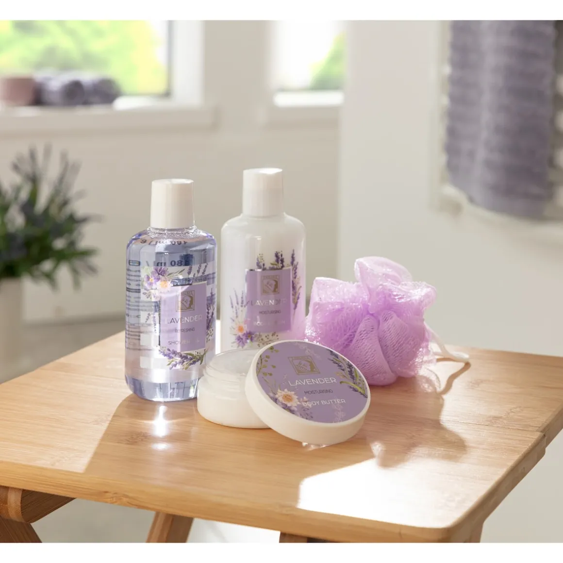Badeset „Lavendel“, 4-teilig