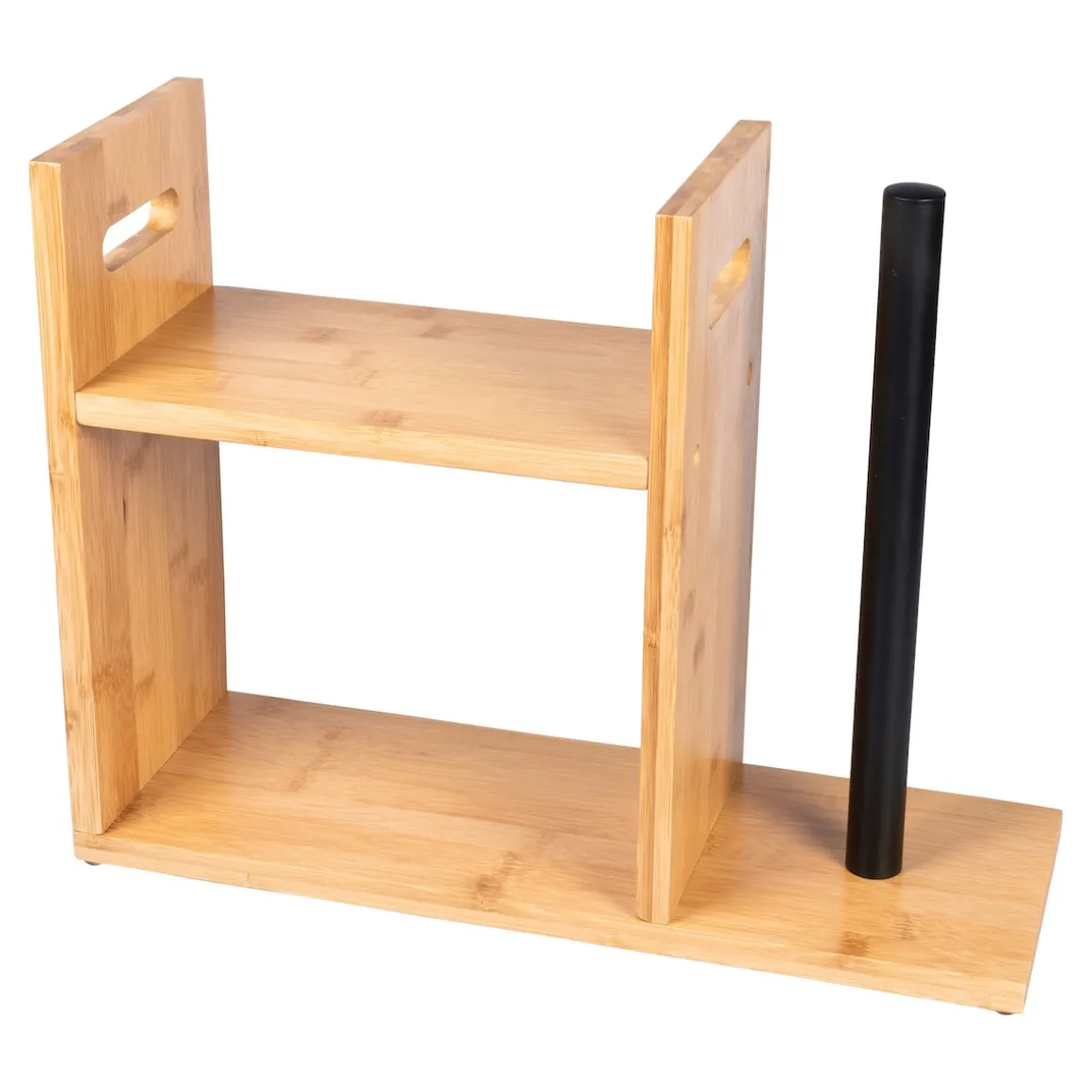 Bambusregal mit Küchenrollenhalter