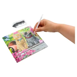 Bastel-Set, Crystal Art Katzenpärchen