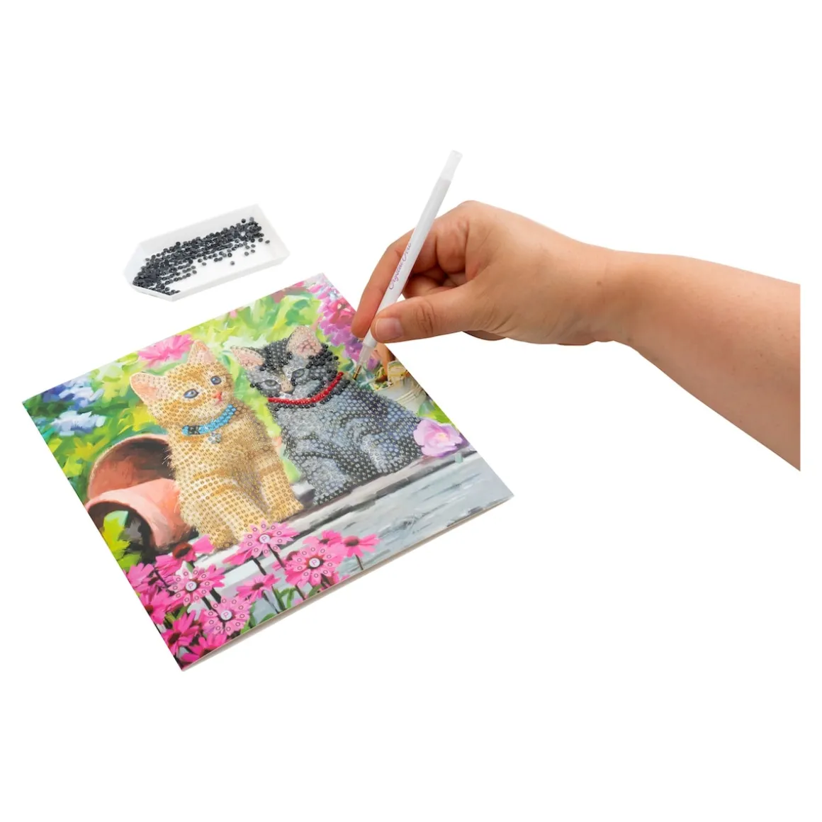 Bastel-Set, Crystal Art Katzenpärchen