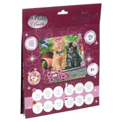Bastel-Set, Crystal Art Katzenpärchen