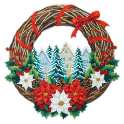 Bastel-Set, Crystal Art „Weihnachtskranz“