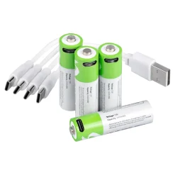 Batterien AA Mignon 1.400 mAh, wiederaufladbar, 4 Stück