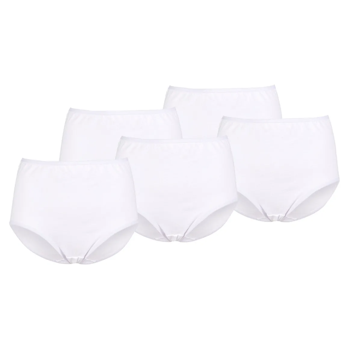 Baumwoll-Taillenslip weiß - 5 Stück