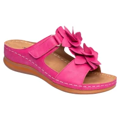 Bequem-Pantolette „Blume“ pink
