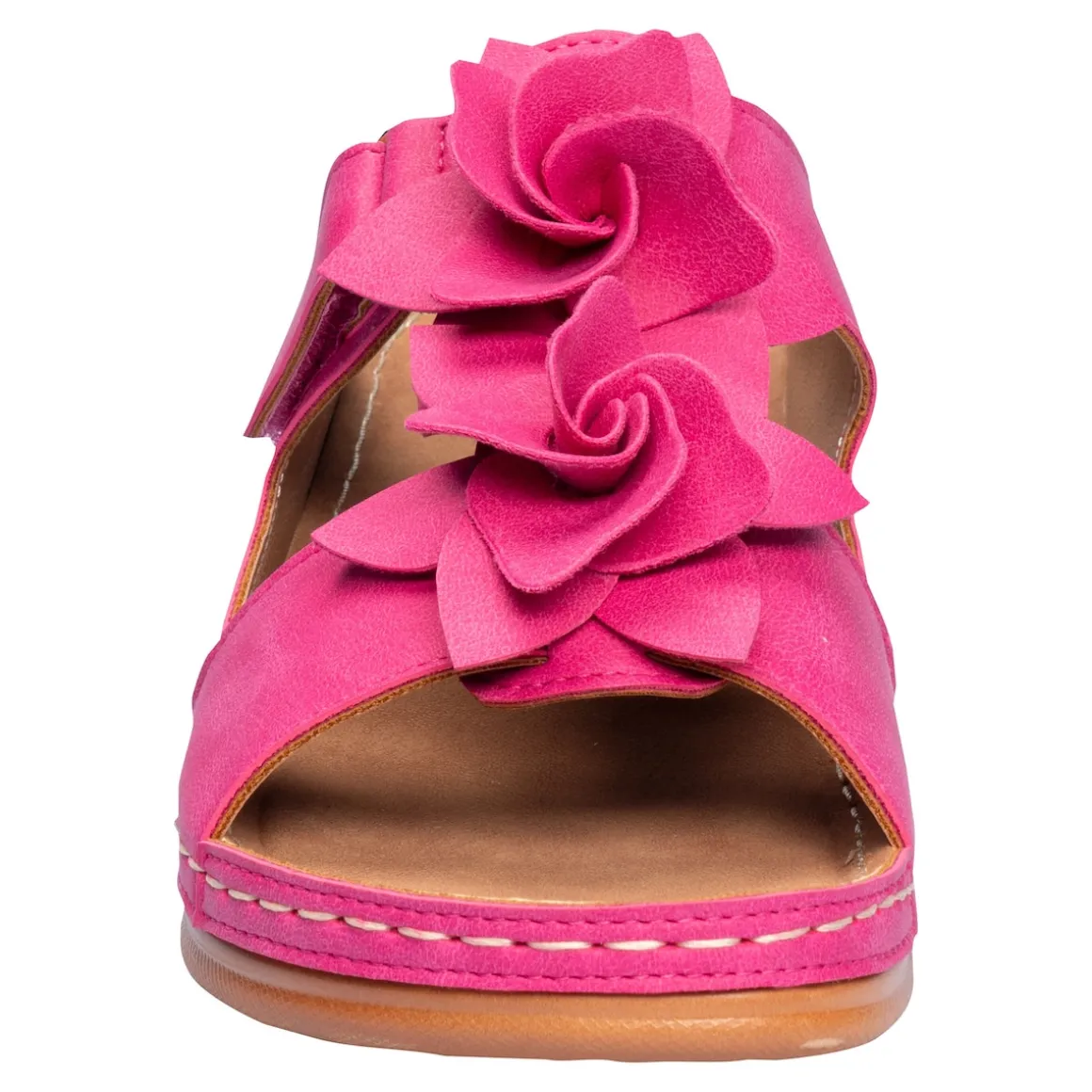 Bequem-Pantolette „Blume“ pink
