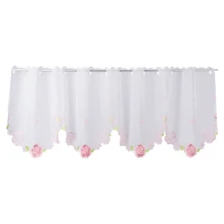 Bistrogardine mit Stickerei „Rose“
