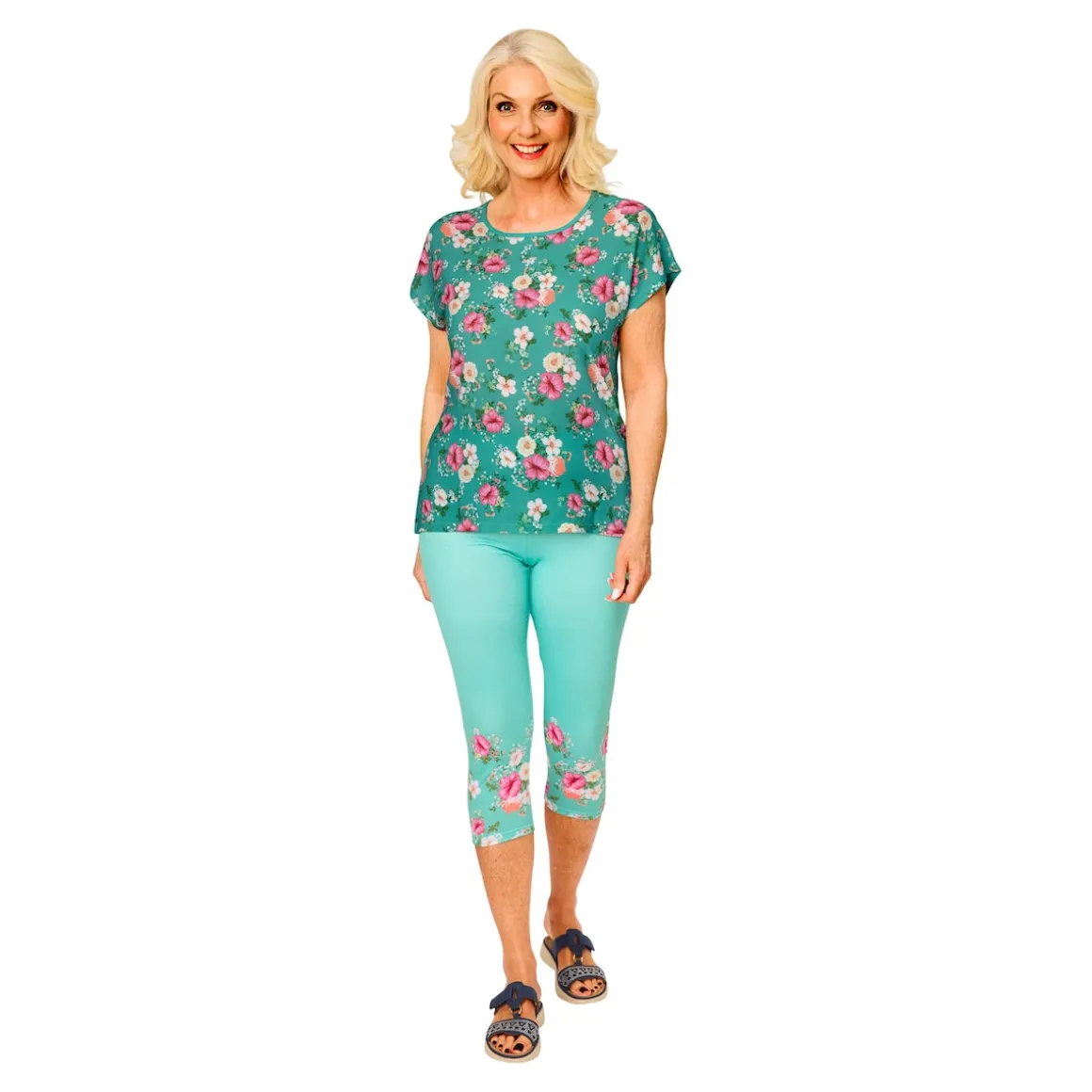 Blusenshirt „Blütenzauber“ grün