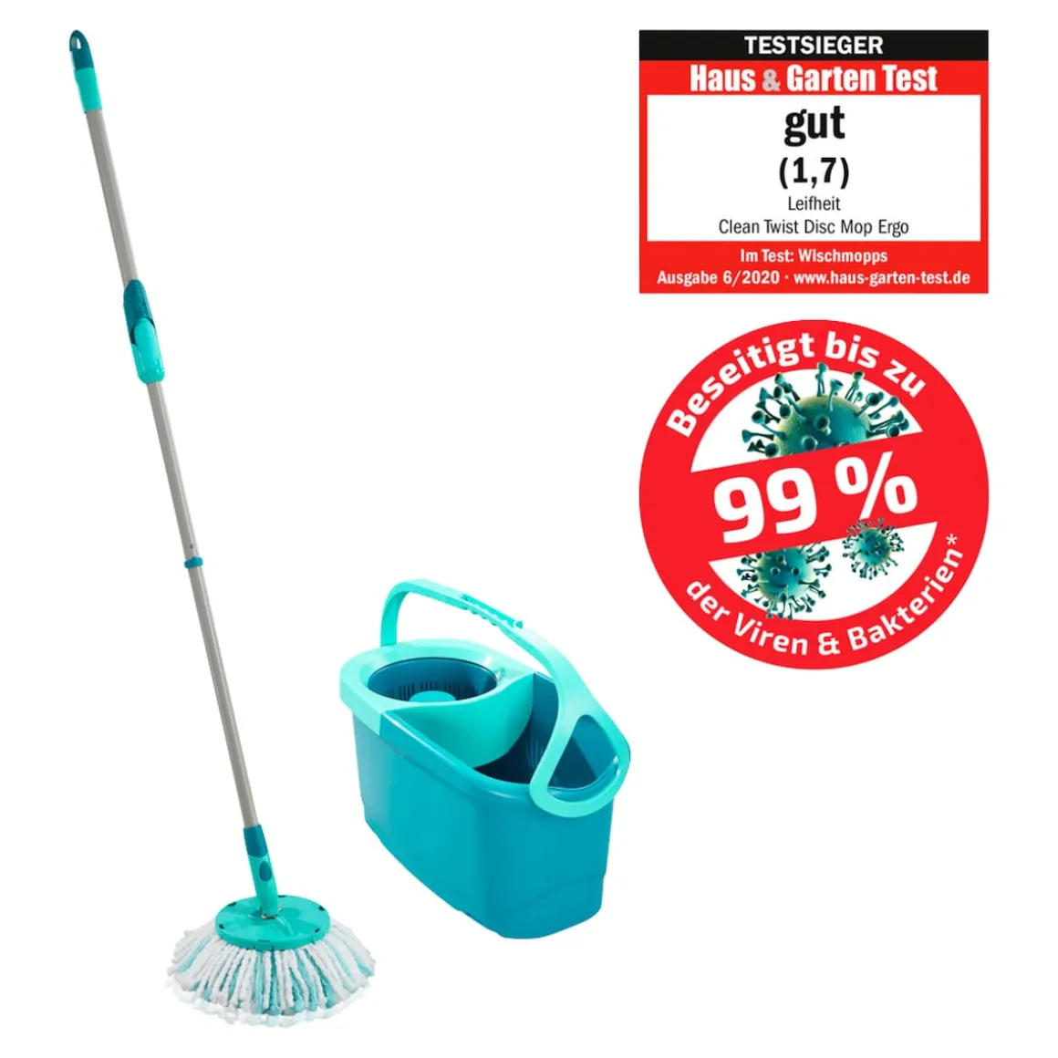 Bodenwischer Set "CLEAN TWIST Disc Mop Ergo"