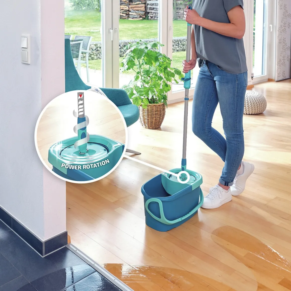 Bodenwischer Set "CLEAN TWIST Disc Mop Ergo"