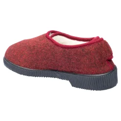 Damen-Hausschuh "Bonn" dunkelrot