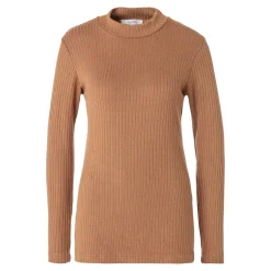 Damen-Pullover, gerippt camel