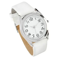 Damen-Seniorenuhr weiß/silber