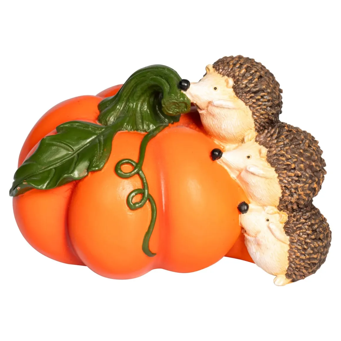 Dekofigur "Igel auf dem Kürbis"
