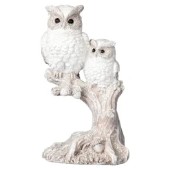 Dekofigur „Schnee-Eulen“