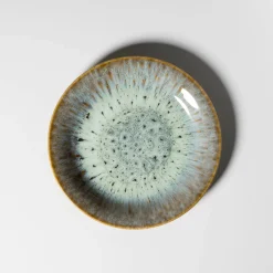 Desserteller-Set, Steinzeug Flussufer blau, grün, braun