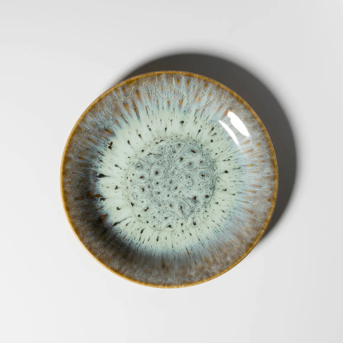 Desserteller-Set, Steinzeug Flussufer blau, grün, braun