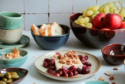 Dessertteller Set, Steinzeug Cordelia Königsblau