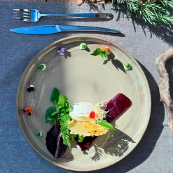 Dessertteller-Set, Steinzeug Nebelwald