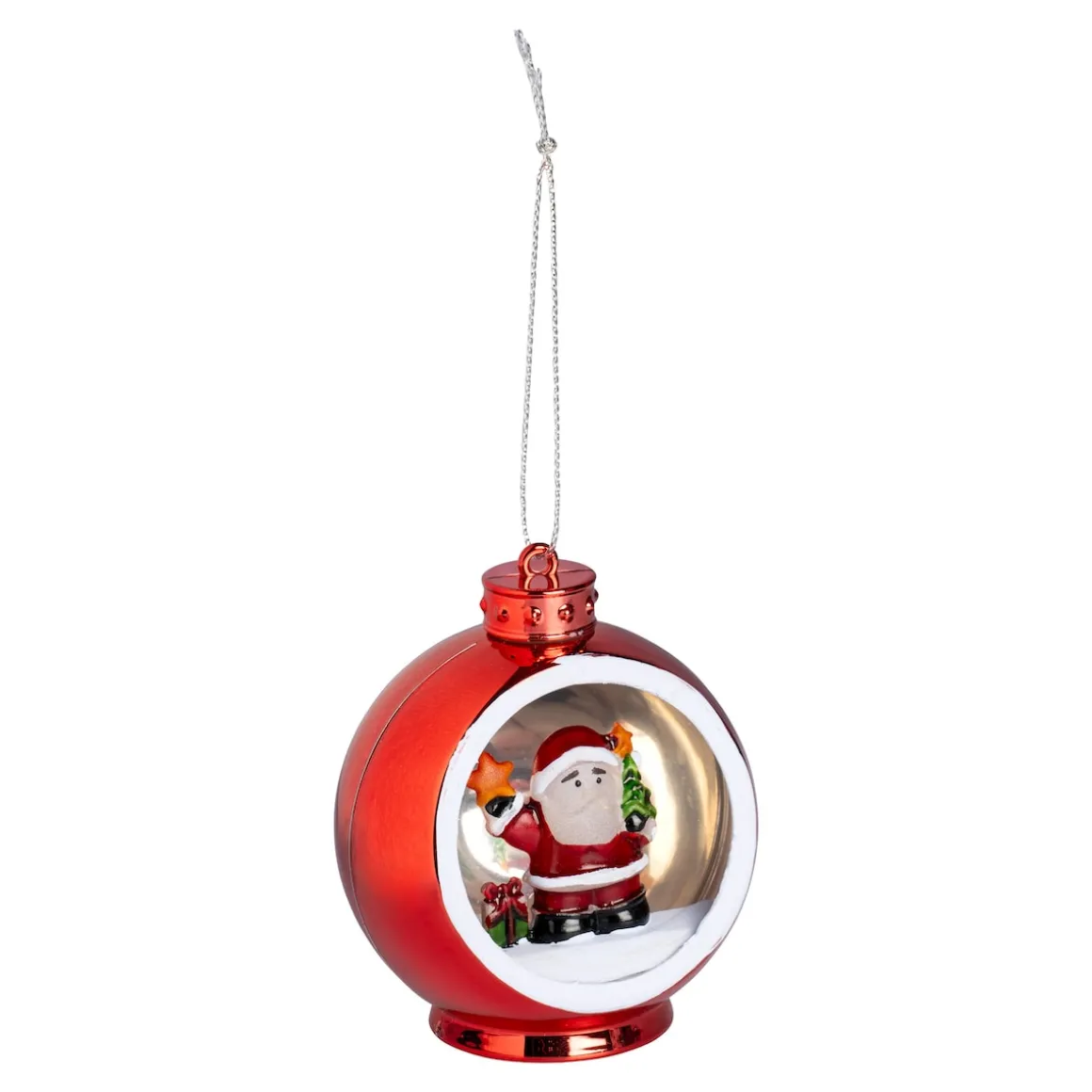 3D-LED-Christbaumkugel Santa