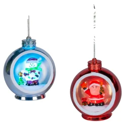 3D-LED-Christbaumkugel Santa