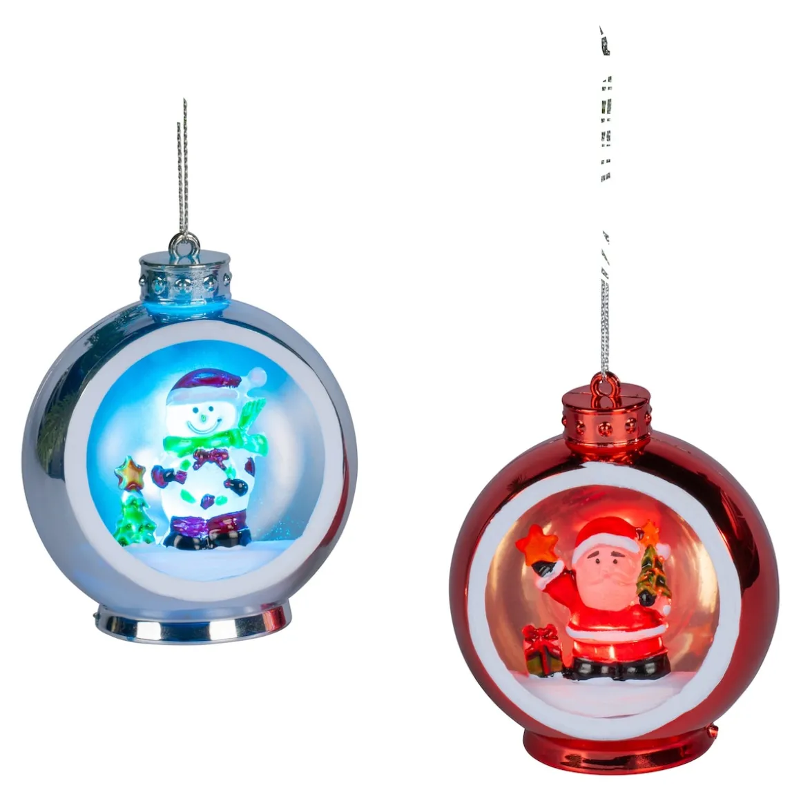 3D-LED-Christbaumkugel Schneemann