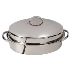 Edelstahl-Bräter mit Gittereinsatz, 3 l