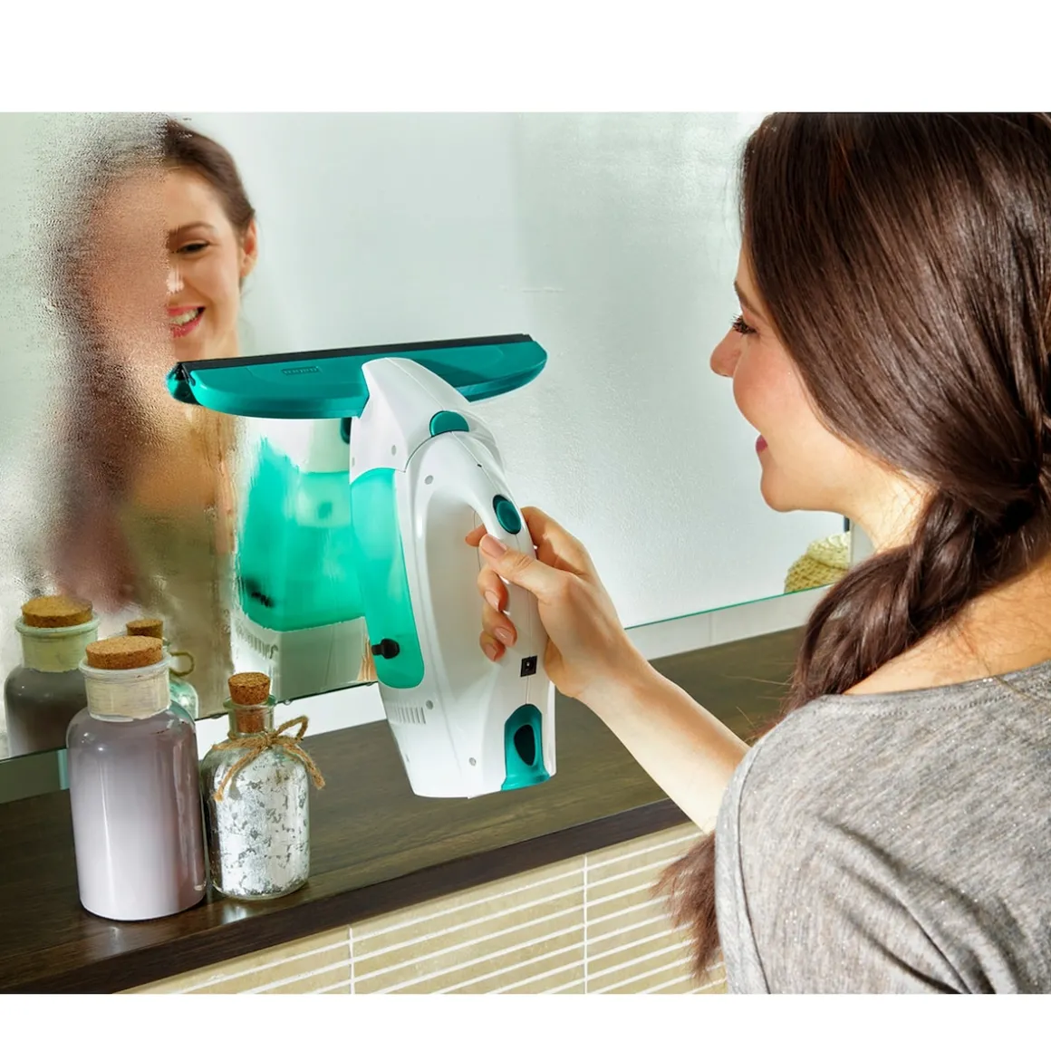 Fenstersauger "Dry & Clean" mit Stiel und Einwascher