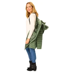 Figur-Steppmantel mit Trägern 