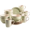 Frühstücksgeschirr, Steingut Lumaca Olivgrün