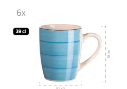 Frühstücksgeschirr, Steingut Lumaca Dunkelblau