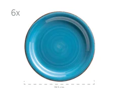 Frühstücksgeschirr, Steingut Lumaca Dunkelblau