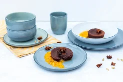 Frühstücksset, Steinzeug Livio Grün