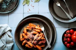 Frühstücksset, Steinzeug NIARA Schwarz / Grau