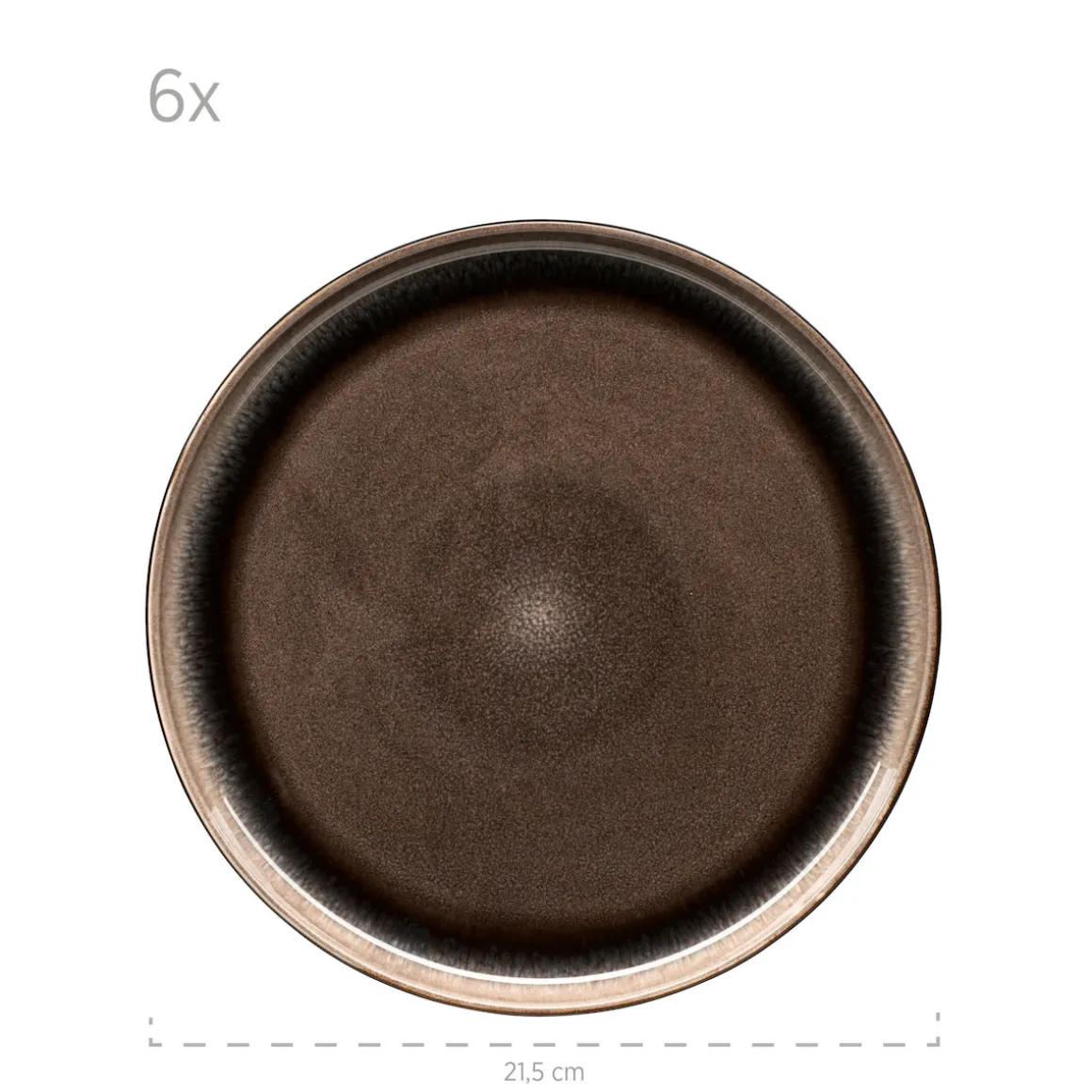 Frühstücksset, Steinzeug NIARA Schwarz / Grau