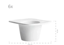 Frühstücks-Zubehör, Porzellan LA MUSICA 1 x Zuckerdose, 1 x Gießer, 6 x Eierbecher