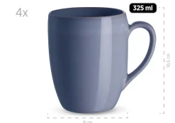 Geschirr-Set, Keramik Ossia Sand, Hellblau