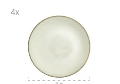 Geschirr-Set, Keramik Ossia Sand, Hellblau