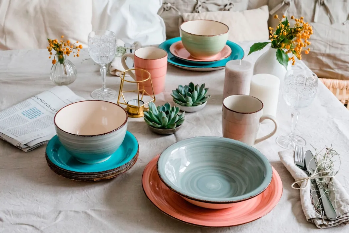 Geschirr-Set, Steingut Lumaca Berry