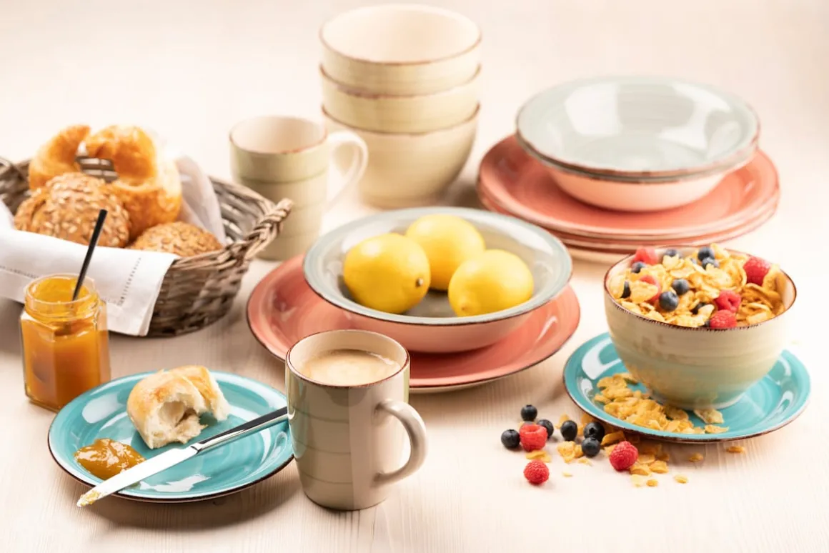 Geschirr-Set, Steingut Lumaca Berry