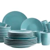 Geschirr-Set, Steinzeug Elissa Türkis