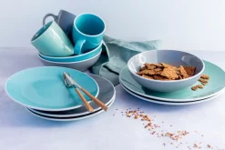 Geschirr-Set, Steinzeug Elissa Türkis