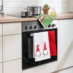 Geschirrtuch-Set „Weihnachtswichtel“, 3-teilig